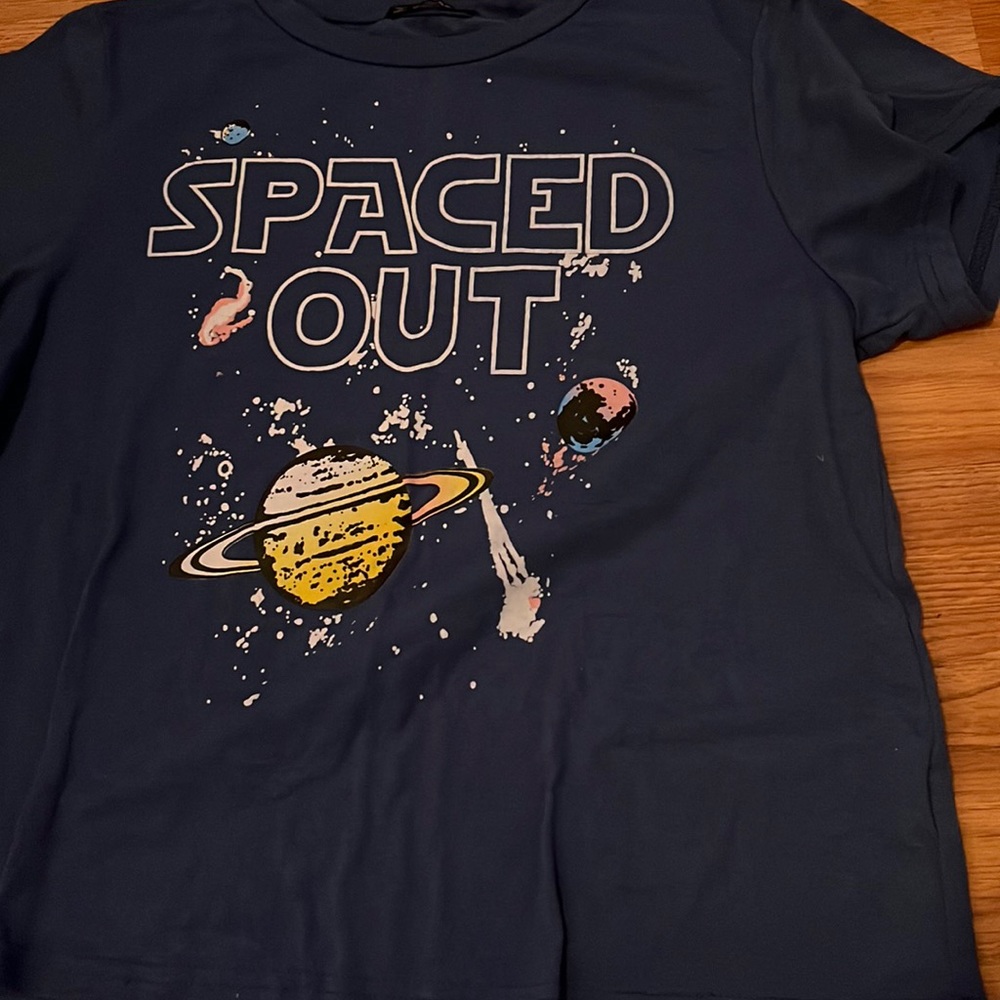 Outer space shirt size small junior girls